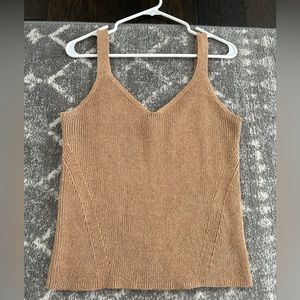 Old Navy womens camel knit tank size medium